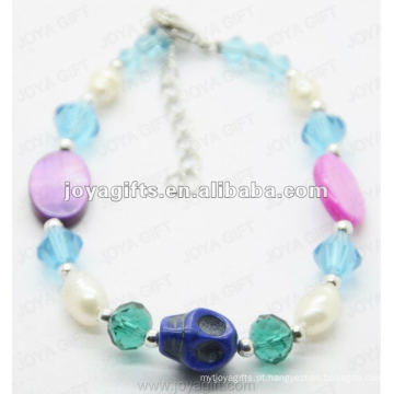 Moda 2012 Joya Blue Beads Anklet De Vidro